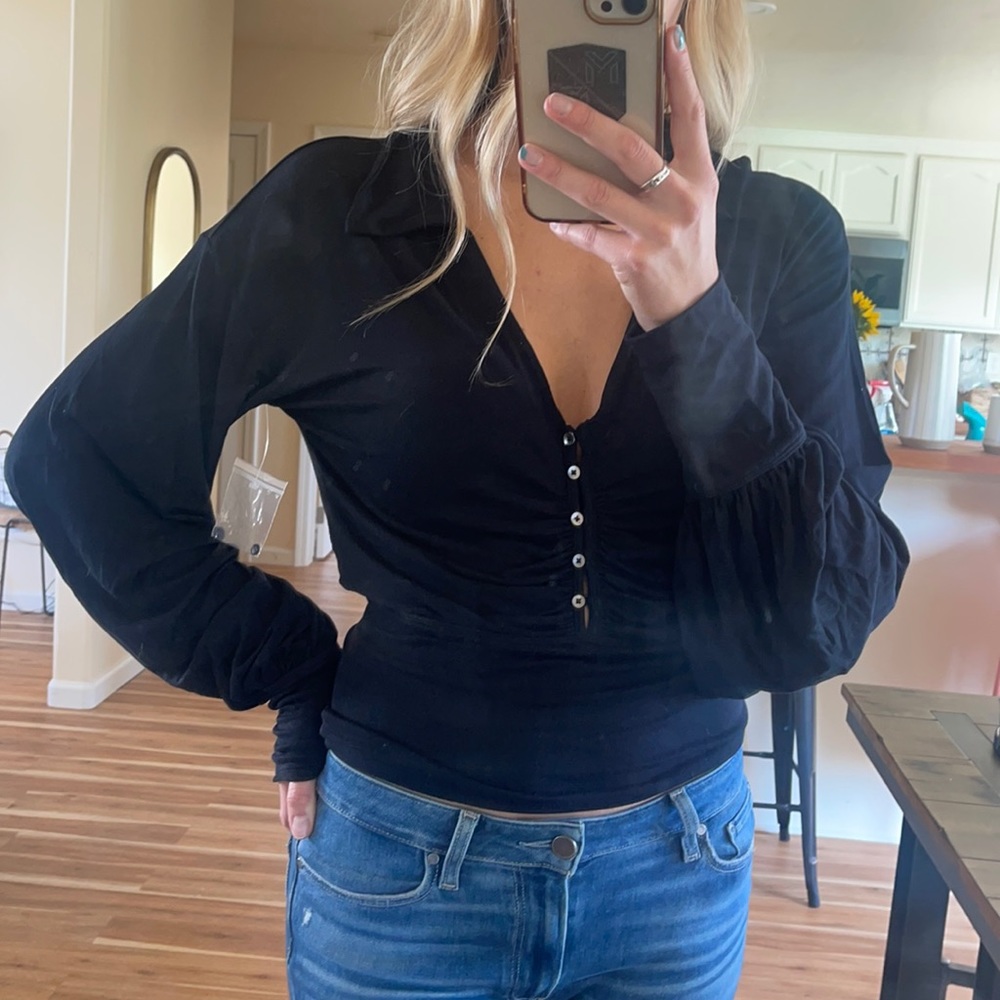 NWT* Free People Long Sleeve button down shirt